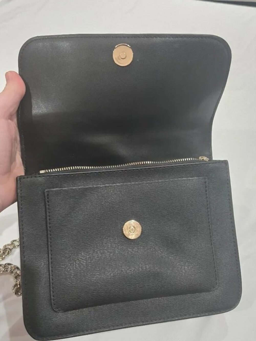 Kate Spade New York Remi Leopard Black Animal Flap Chain Crossbody Bag EUC - Picture 6 of 12